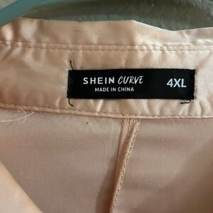 SHEIN Curve Soft Pink Blouse